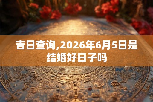 吉日查询,2026年6月5日是结婚好日子吗