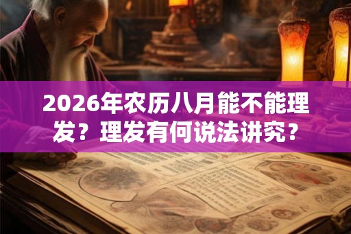 2026年农历八月能不能理发？理发有何说法讲究？