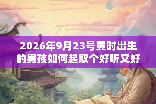 2026年9月23号寅时出生的男孩如何起取个好听又好记的名字和五行属性