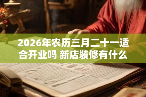 2026年农历三月二十一适合开业吗 新店装修有什么讲究 2026年农历三月二十一适合开业吗 新店装修有什么讲究