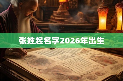 张姓起名字2026年出生