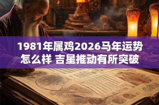 1981年属鸡2026马年运势怎么样 吉星推动有所突破