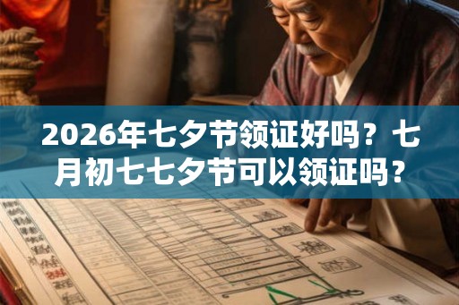 2026年七夕节领证好吗？七月初七七夕节可以领证吗？