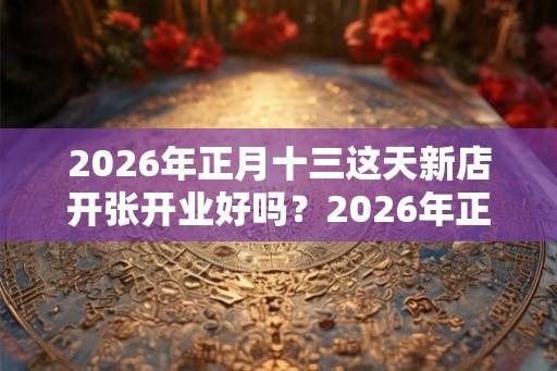 2026年正月十三这天新店开张开业好吗？2026年正月十三财神方位在哪？