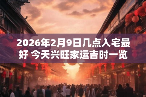 2026年2月9日几点入宅最好 今天兴旺家运吉时一览