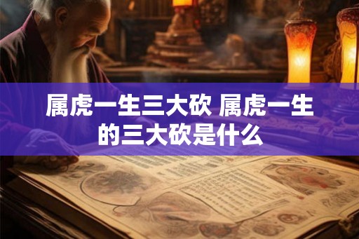 属虎一生三大砍 属虎一生的三大砍是什么
