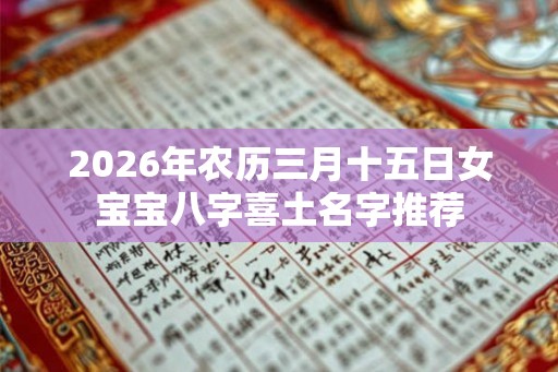 2026年农历三月十五日女宝宝八字喜土名字推荐