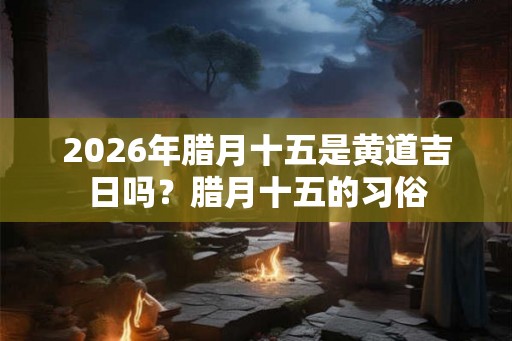 2026年腊月十五是黄道吉日吗?腊月十五的习俗 2026年腊月十五是黄道吉日吗?腊月十五的习俗