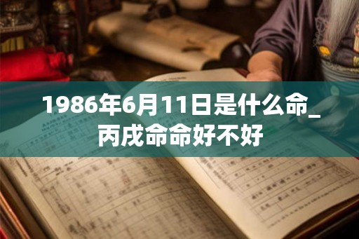 1986年6月11日是什么命_丙戌命命好不好