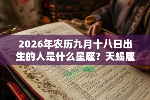 2026年农历九月十八日出生的人是什么星座？天蝎座吗？