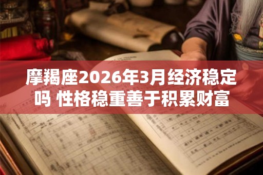 摩羯座2026年3月经济稳定吗 性格稳重善于积累财富