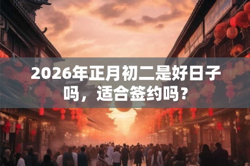2026年正月初二是好日子吗，适合签约吗？