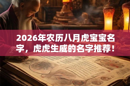 2026年农历八月虎宝宝名字，虎虎生威的名字推荐！