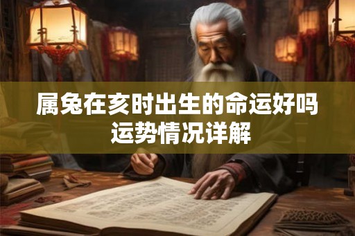 属兔在亥时出生的命运好吗 运势情况详解