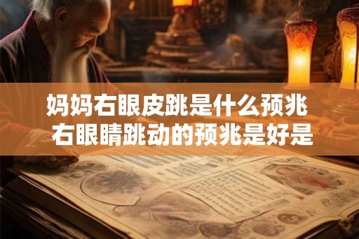 妈妈右眼皮跳是什么预兆  右眼睛跳动的预兆是好是坏
