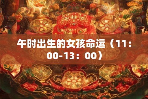 午时出生的女孩命运（11：00-13：00）