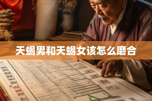 天蝎男和天蝎女该怎么磨合