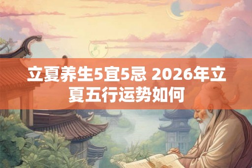 立夏养生5宜5忌 2026年立夏五行运势如何 立夏养生5宜5忌 2026年立夏五行运势如何