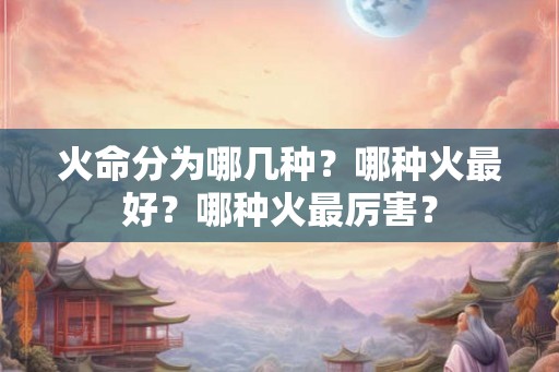 火命分为哪几种？哪种火最好？哪种火最厉害？