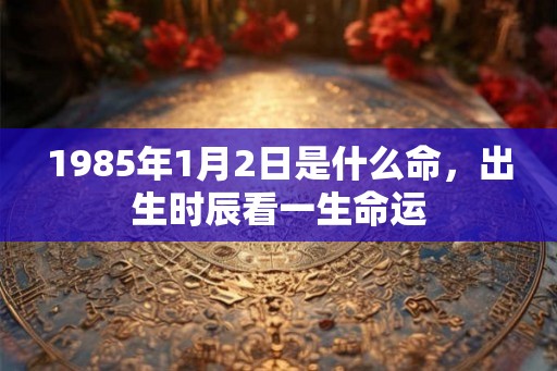 1985年1月2日是什么命,出生时辰看一生命运 1985年1月2日是什么命,出生时辰看一生命运