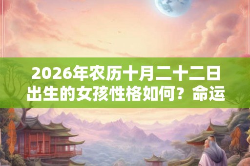 2026年农历十月二十二日出生的女孩性格如何？命运和运势好不好？
