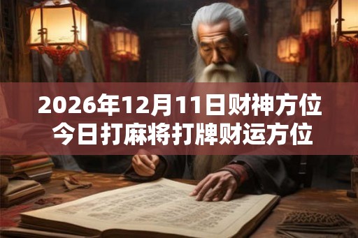 2026年12月11日财神方位 今日打麻将打牌财运方位 2026年12月11日财神方位 今日打麻将打牌财运方位