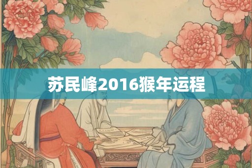 苏民峰2016猴年运程