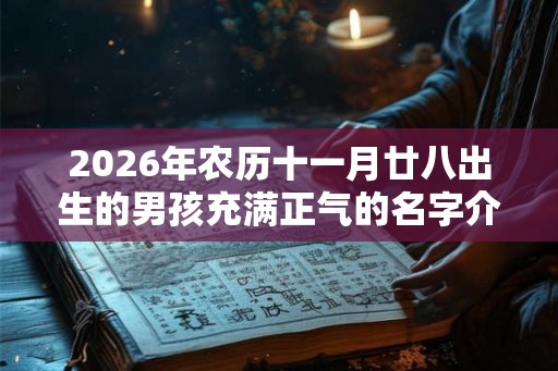 2026年农历十一月廿八出生的男孩充满正气的名字介绍