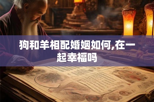 狗和羊相配婚姻如何,在一起幸福吗