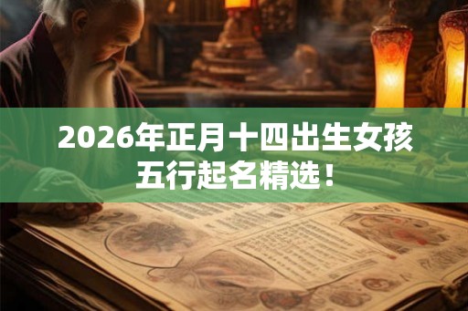 2026年正月十四出生女孩五行起名精选！