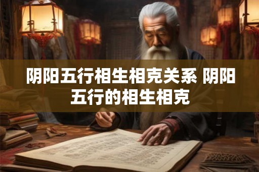 阴阳五行相生相克关系 阴阳五行的相生相克