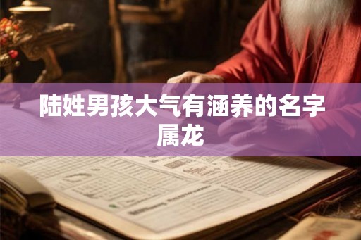 陆姓男孩大气有涵养的名字属龙