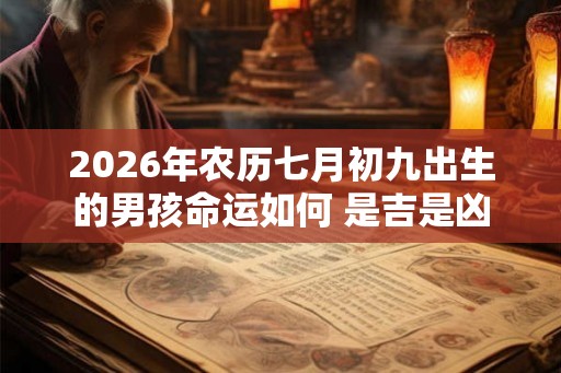 2026年农历七月初九出生的男孩命运如何 是吉是凶