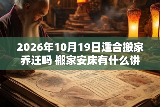 2026年10月19日适合搬家乔迁吗 搬家安床有什么讲究