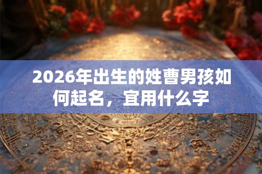 2026年出生的姓曹男孩如何起名，宜用什么字