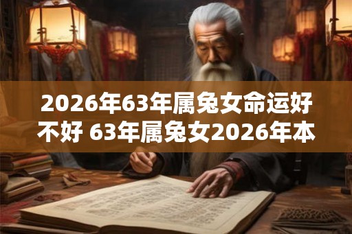2026年63年属兔女命运好不好 63年属兔女2026年本命年运势