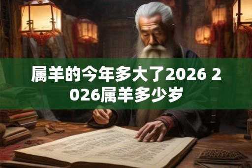 属羊的今年多大了2026 2026属羊多少岁