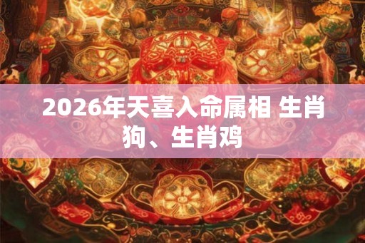 2026年天喜入命属相 生肖狗、生肖鸡