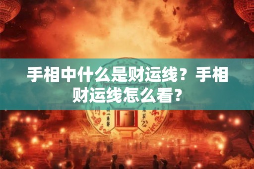 手相中什么是财运线？手相财运线怎么看？