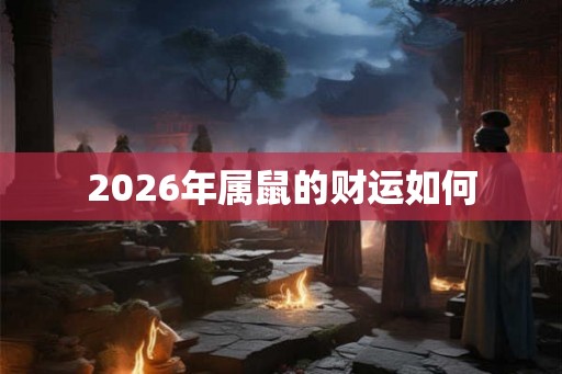 2026年属鼠的财运如何