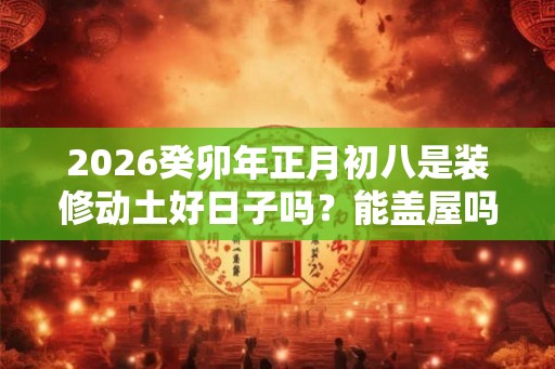 2026癸卯年正月初八是装修动土好日子吗？能盖屋吗