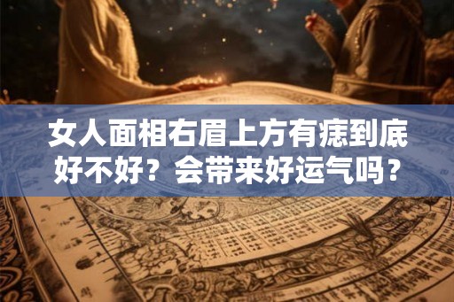 女人面相右眉上方有痣到底好不好？会带来好运气吗？
