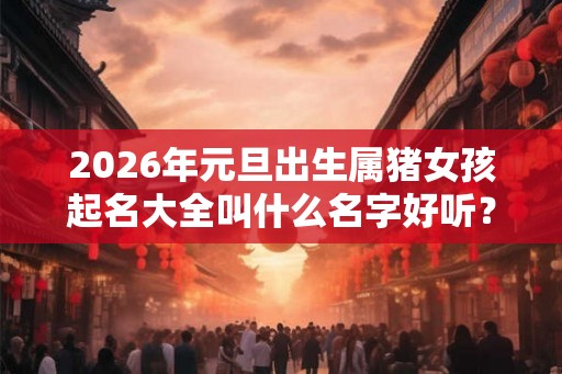2026年元旦出生属猪女孩起名大全叫什么名字好听？