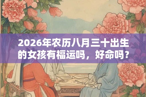 2026年农历八月三十出生的女孩有福运吗，好命吗？
