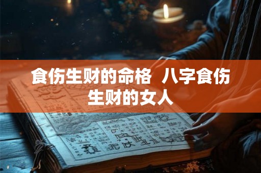食伤生财的命格  八字食伤生财的女人