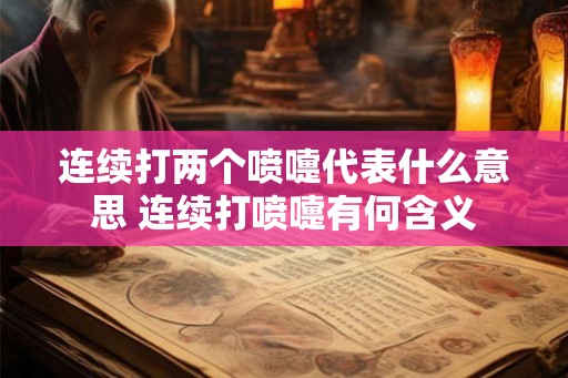 连续打两个喷嚏代表什么意思 连续打喷嚏有何含义 连续打两个喷嚏代表什么意思 连续打喷嚏有何含义