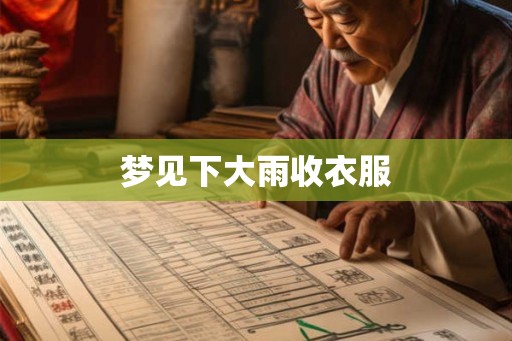 梦见下大雨收衣服
