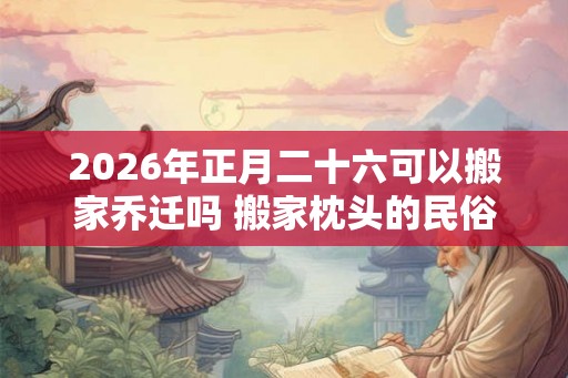 2026年正月二十六可以搬家乔迁吗 搬家枕头的民俗讲究 2026年正月二十六可以搬家乔迁吗 搬家枕头的民俗讲究