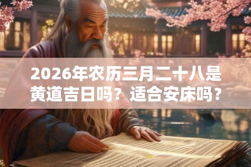 2026年农历三月二十八是黄道吉日吗？适合安床吗？