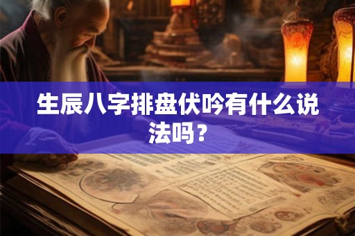 生辰八字排盘伏吟有什么说法吗？